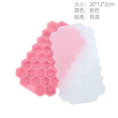 Forma de Gelo com Tampa - Favo de Mel - Silicone