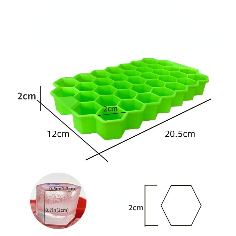 Forma de Gelo com Tampa - Favo de Mel - Silicone