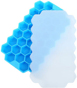 Forma de Gelo com Tampa - Favo de Mel - Silicone